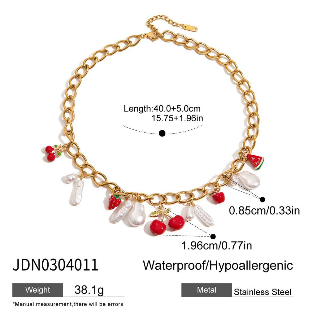 Damen Accessoire-Armband mit bunten Früchten und maritimen Anhängern Shop Nory