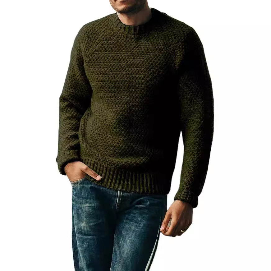 Herren Raglan-Strukturpullover mit Wabenstruktur und Rippbündchen Shop Nory