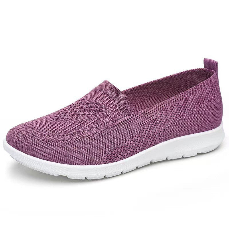 Damen Atmungsaktive Slip-On Freizeitschuhe mit komfortablem Absatz