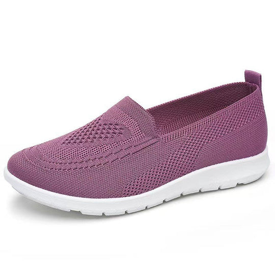 Damen Atmungsaktive Slip-On Freizeitschuhe mit komfortablem Absatz