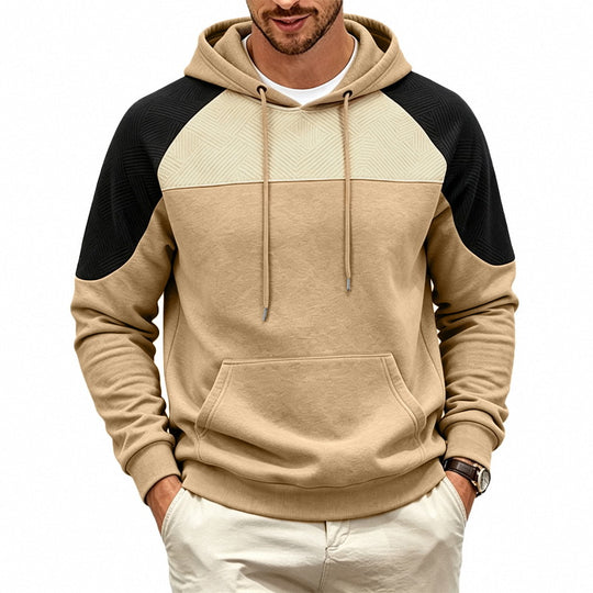 Herren Kapuzenpullover mit strukturierter Schulterpartie und Kängurutasche Shop Nory
