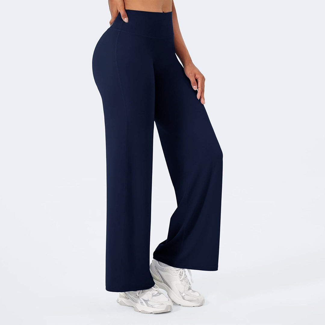 Damen nan hochgeschnittene formende Loungehose mit weitem Schlag und nahtlosem Komfortbund Shop Nory