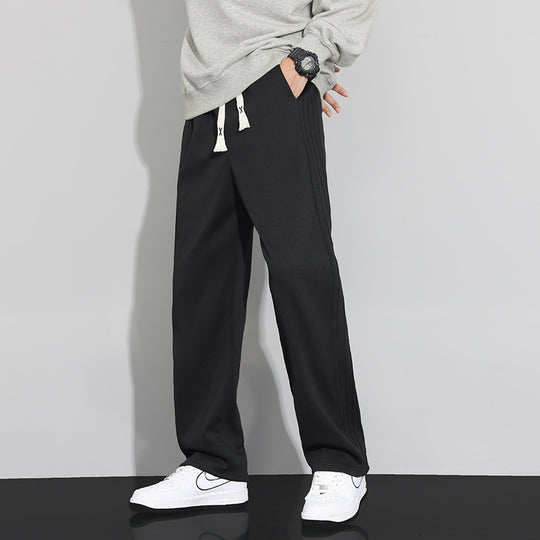 Herren Locker-weit geschnittene Lounge-Jogginghose mit Baumwoll-Fleece-Innenfutter und verstellbarem Kordelzug Shop Nory