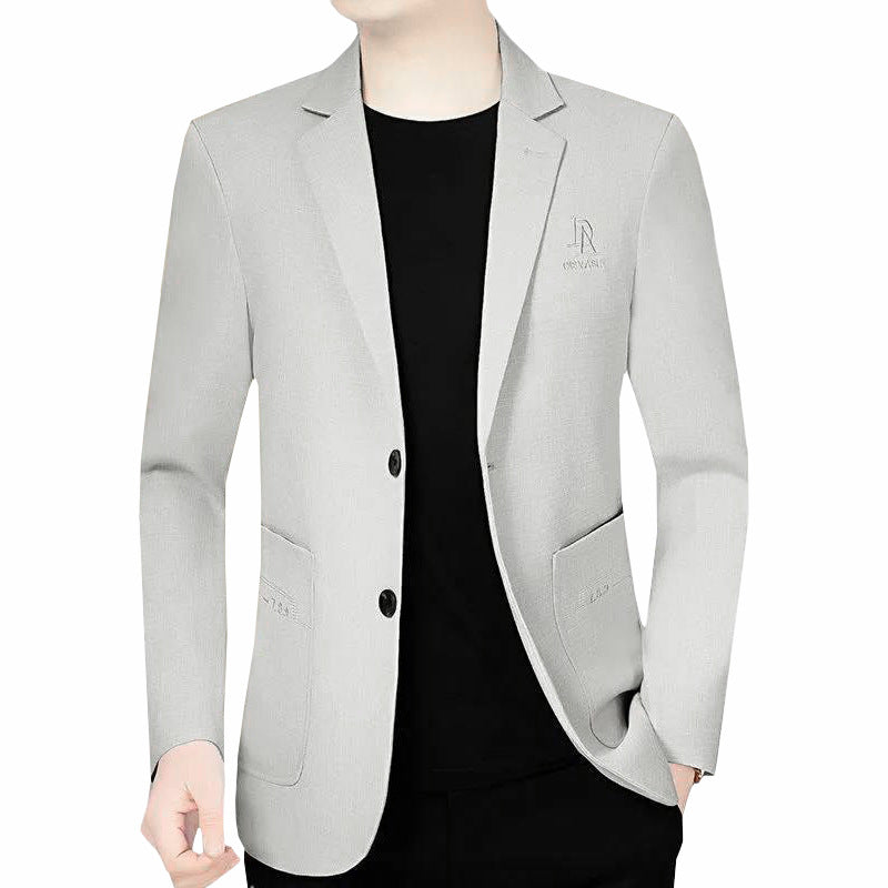 Herren Schmal geschnittenes Einreihiges City-Blazer mit strukturierter Wollmischung Shop Nory