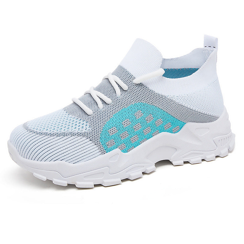 Damen nan leichter Strick-Chunky-Sneaker mit sockenähnlichem Schaft, gepolsterter Fersenstütze und griffiger Trail-Laufsohle Shop Nory