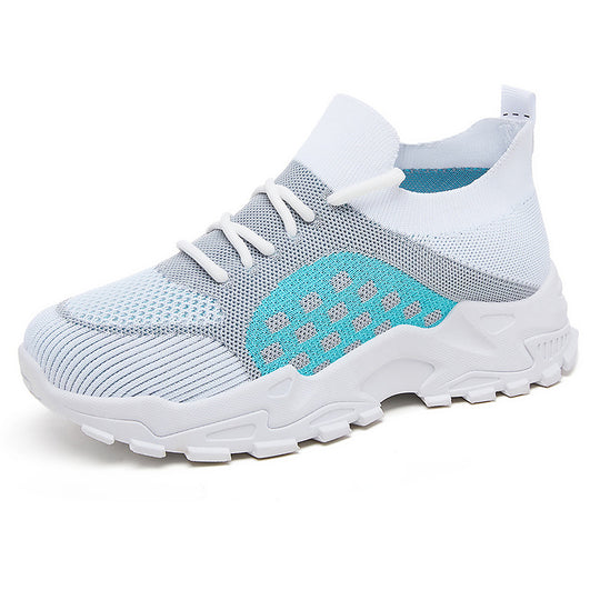 Damen nan leichter Strick-Chunky-Sneaker mit sockenähnlichem Schaft, gepolsterter Fersenstütze und griffiger Trail-Laufsohle Shop Nory