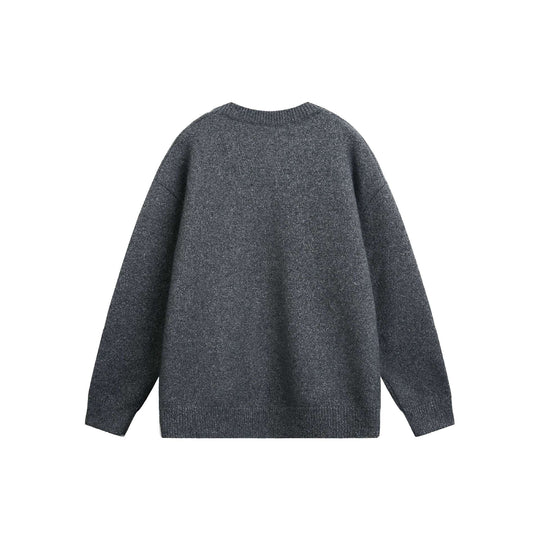 Damen Oversize V Neck Strickpullover mit Henley-Optik und gerippten Bündchen Shop Nory
