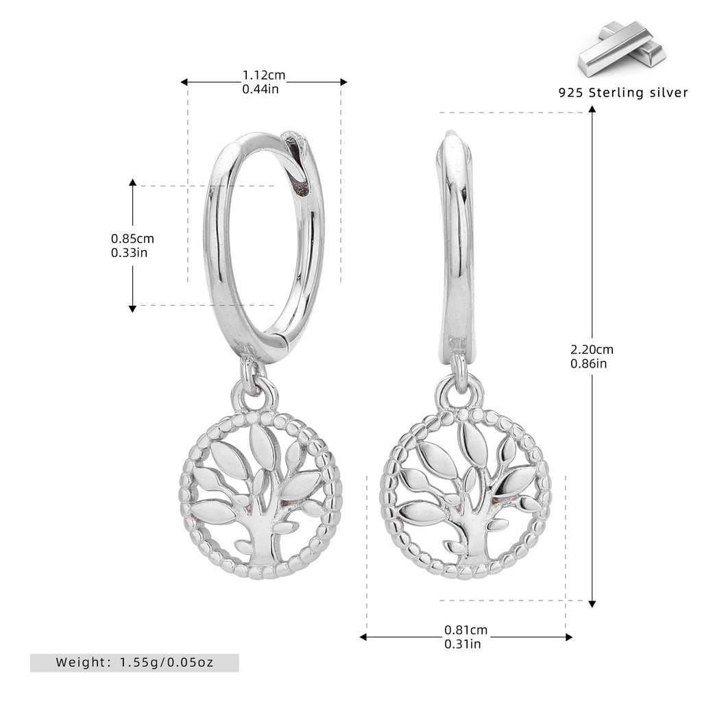 Damen Ohrringe mit Baum-Motiv Shop Nory