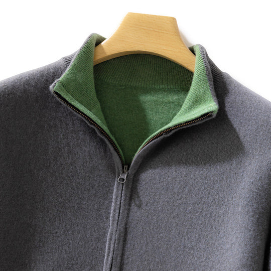 Damen Kurzgeschnittener Zip‑Strickcardigan mit Stehkragen und kaschmirähnlicher Weichheit Shop Nory