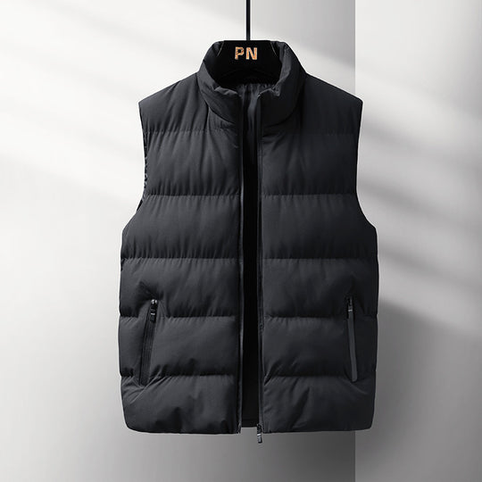 Herren Ärmellose Thermo‑Steppweste mit Stehkragen, winddichter Shell und Reißverschlusstaschen Shop Nory