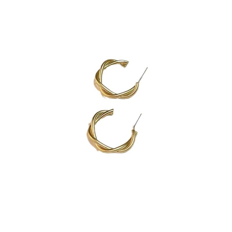 Damen Ohrhänger mit geschwungenem Design und hochglänzendem Finish Shop Nory
