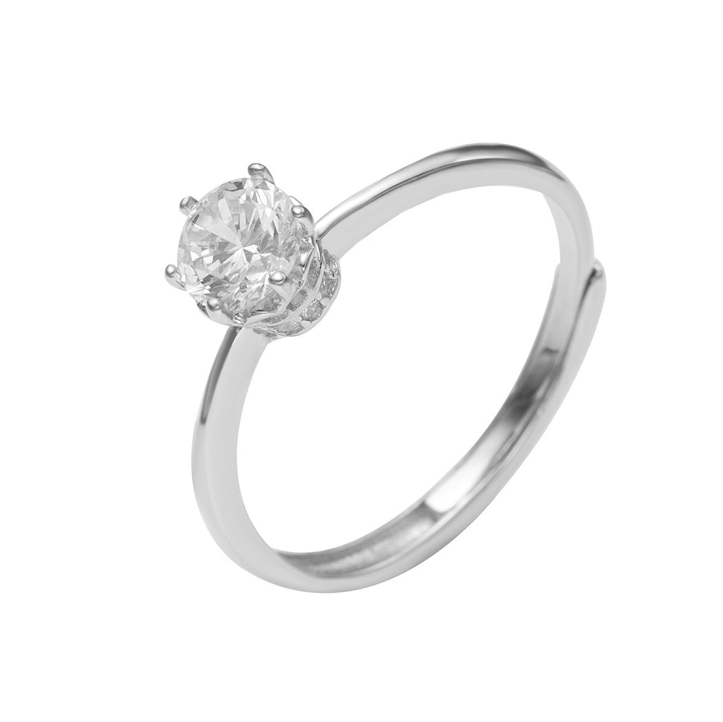Damen Solitaire-Ring mit exquisite Diamantbesatz Shop Nory