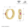 Damen Creolen mit luxuriösem Zirkonbesatz und edlem 925 Sterling Silber Shop Nory