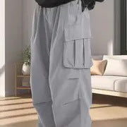 Herren Baggy-Cargohose im Oversize-Utility-Style mit elastischem Bund & Mehrfachtaschen Shop Nory
