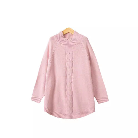 Damen Rollkragenpullover mit Zopfmuster und Raglanärmeln Shop Nory
