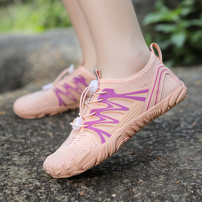 Damen leichte Wasserschuhe mit schnelltrocknendem Strickoberteil, elastischem Zugverschluss und rutschfester Profilsohle Shop Nory
