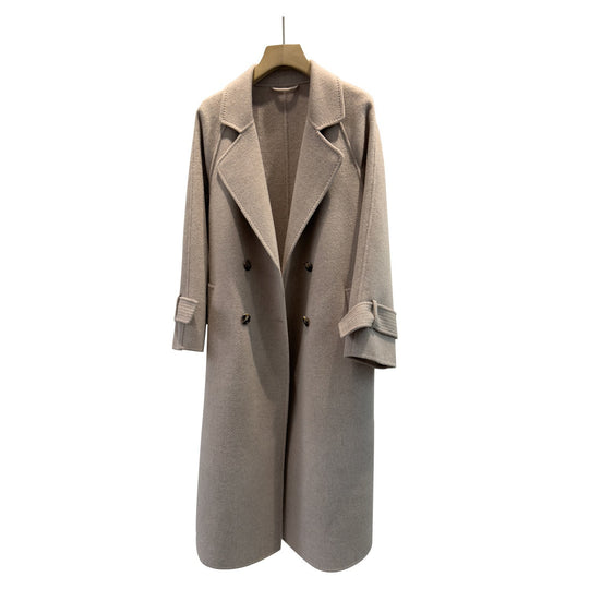Eleganter Damen-Doppelreiher-Wollmischmantel Shop Nory