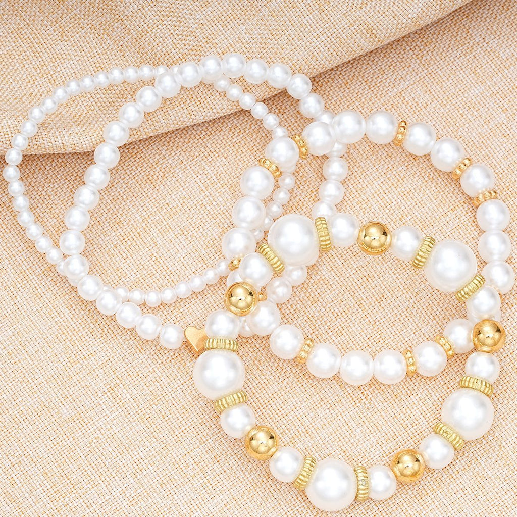 Damen Perlenarmband-Set mit filigranen und eleganten Details Shop Nory