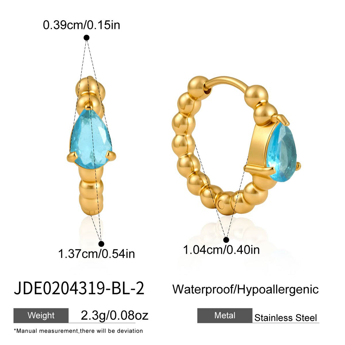 Damen Ohrhänger mit funkelndem Tropfenstein und elegantem Edelstahldesign Shop Nory