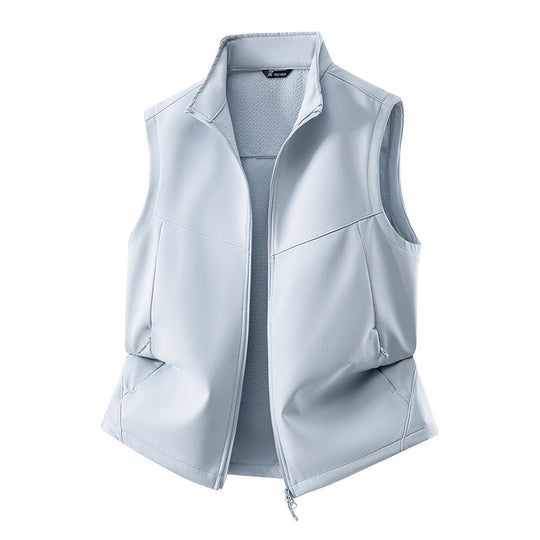 Damen Ärmellose Softshell-Weste mit Stehkragen, Stretchfutter und Zweiwege-Reißverschluss Shop Nory