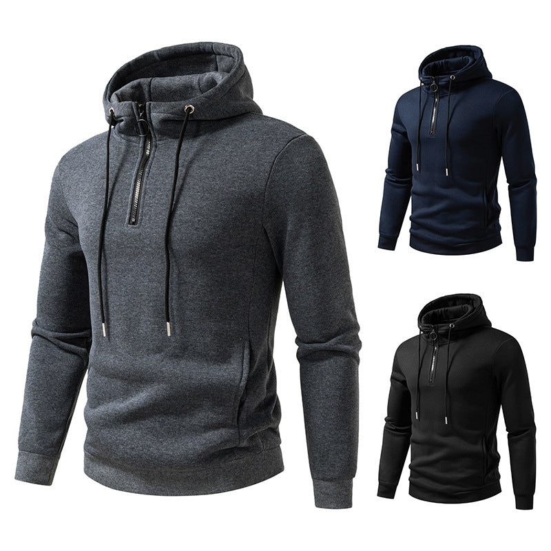 Herren Kapuzenpullover mit modernem Reißverschluss und atmungsaktivem Material Shopnory
