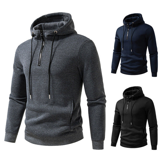 Herren Kapuzenpullover mit modernem Reißverschluss und atmungsaktivem Material Shopnory