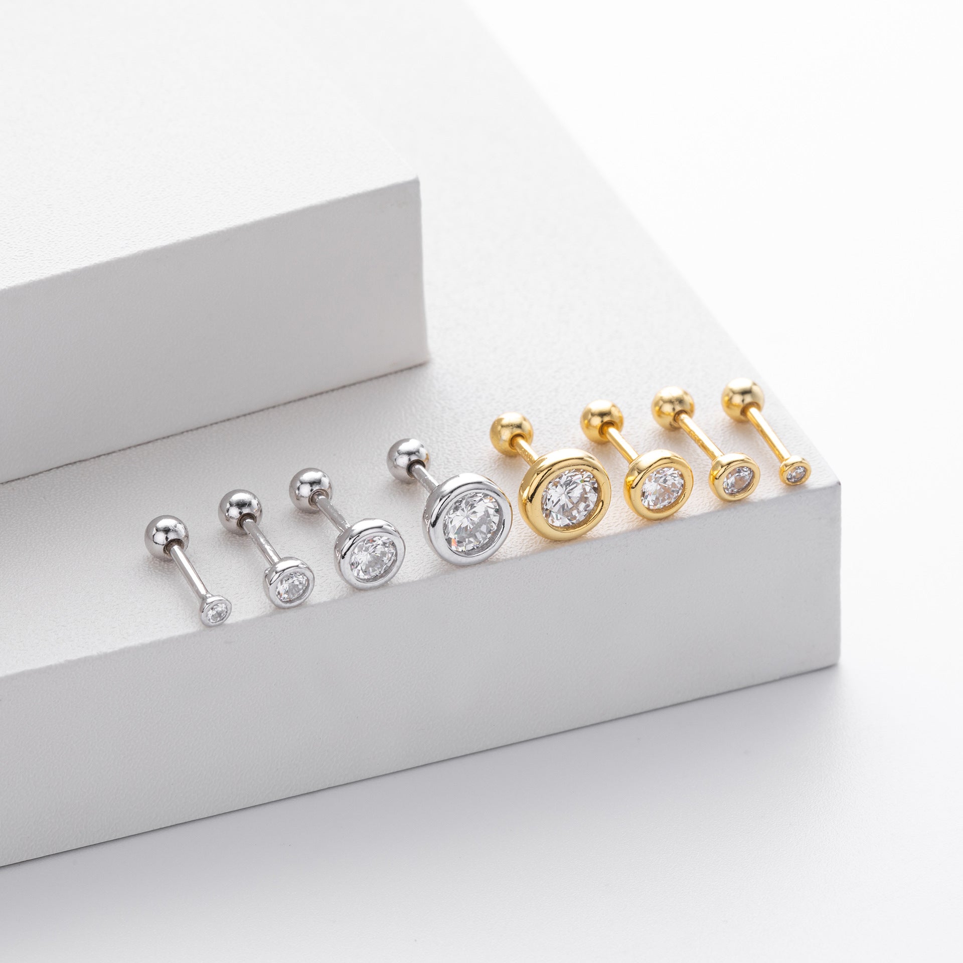 Damen Piercing mit funkelndem 5A Zirkon aus hochwertigem 925 Sterling Silber Shop Nory