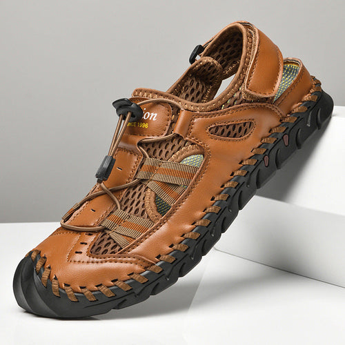 Herren Wasserdichte und atmungsaktive Outdoor-Sandalen mit flexiblem Kordelzug