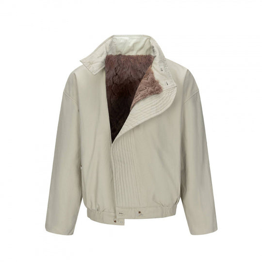 Herren Asymmetrische Kurzjacke mit Stehkragen, gesteppter Frontblende und elastischem Saum Shop Nory