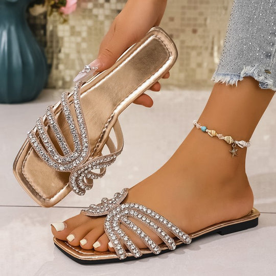 Damen Glitzernde Riemchen-Sandalen mit elegantem Design