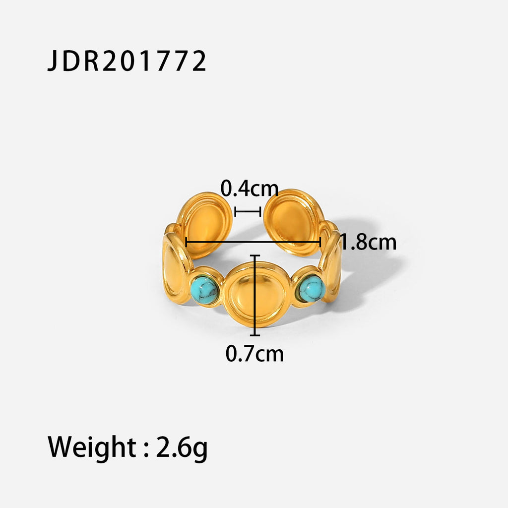 Damen Offenes Armband mit grünem Malachit-Design Shop Nory