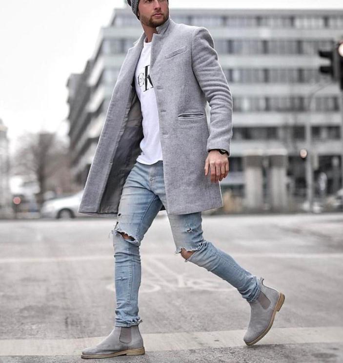 Herren elegante Wolljacke