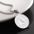 Herren Halskette mit gravierbarem Medaillon und inspirierender Botschaft Shop Nory