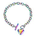 Damen Armband mit funkelndem Herzanhänger und modernem Gliederdesign Shop Nory