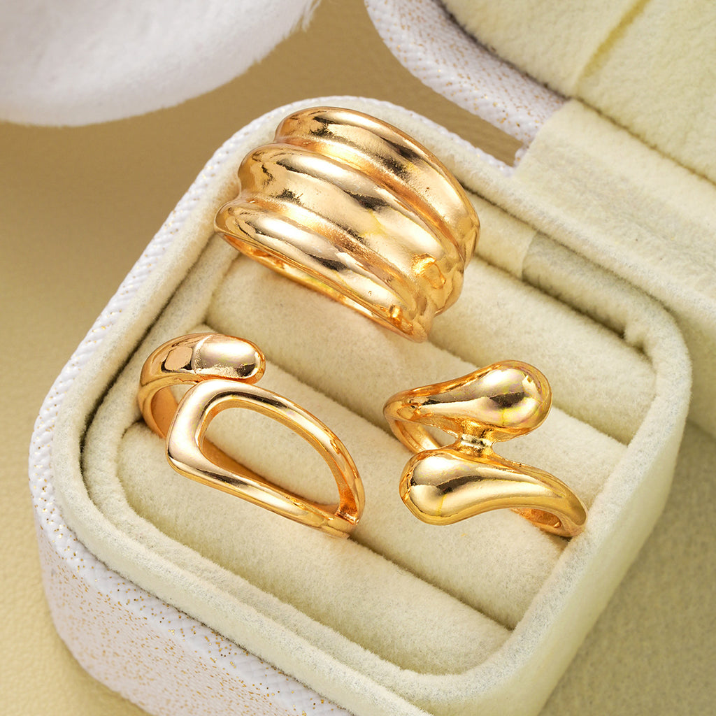 Damen modisches Ring-Set mit einzigartigen und organischen Formen Shop Nory