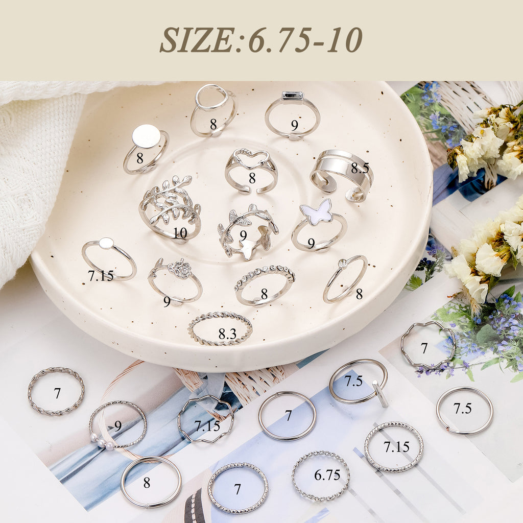 Damen Ring-Set mit filigranen Mustern und unterschiedlichen Designs Shop Nory