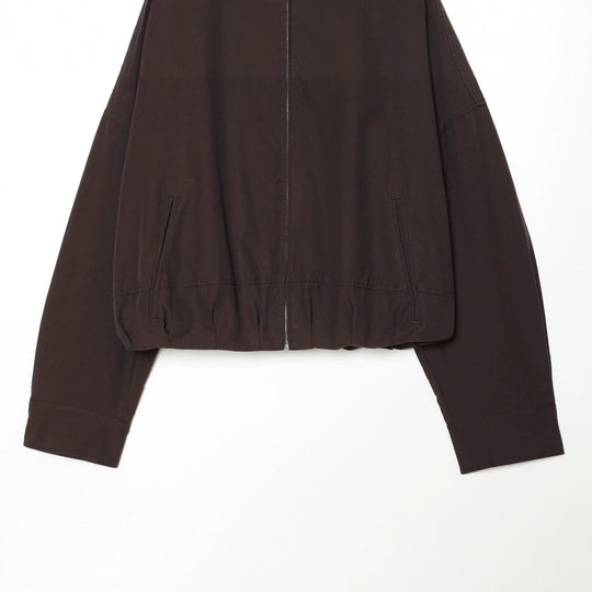 Damen Kurz geschnittene Oversize-Bomberjacke aus Baumwoll-Mix mit Reißverschluss Shop Nory