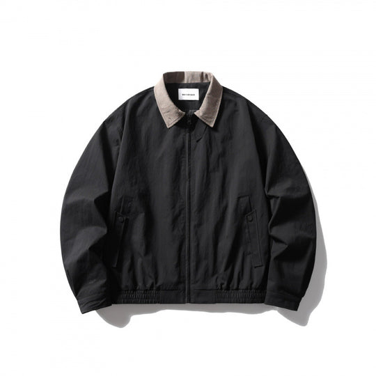 Herren Leichte Harringtonjacke mit Cordkragen und elastischem Saum Shop Nory