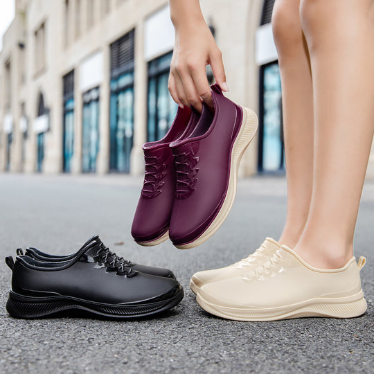 Herren Wasserdichter Slip‑On Gummisneaker mit stoßdämpfender Laufsohle und dezenter Schnüroptik Shop Nory