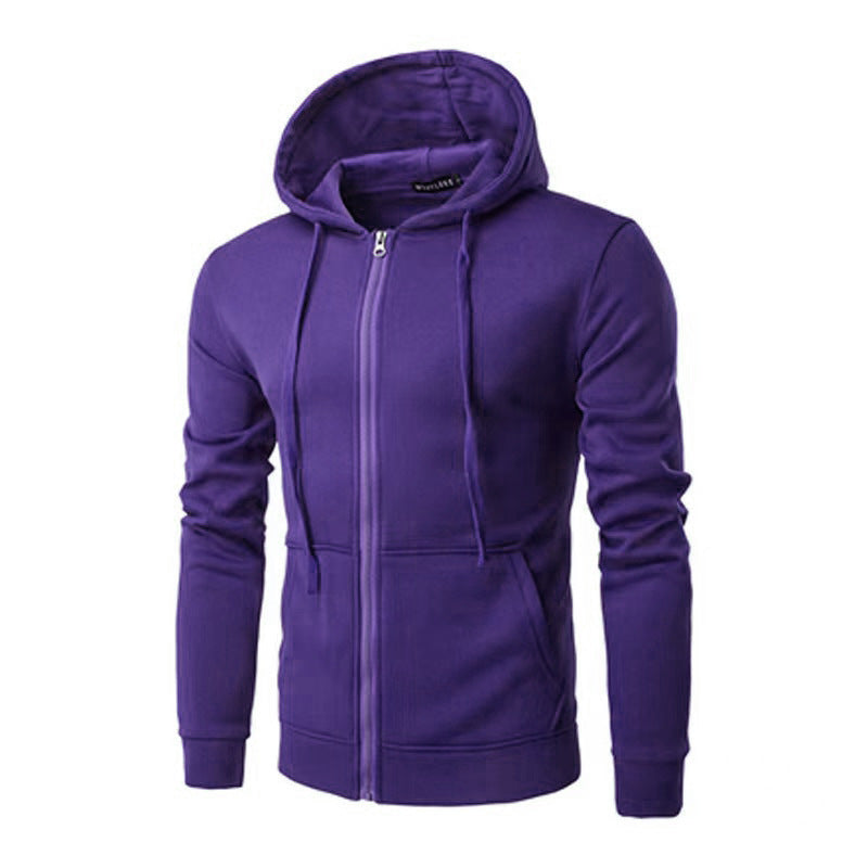 Herren nan schmal geschnittene Zip-Hoodie Jacke mit weichem Fleece-Innenfutter und Kängurutaschen Shop Nory