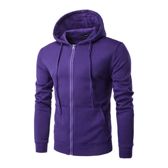 Herren nan schmal geschnittene Zip-Hoodie Jacke mit weichem Fleece-Innenfutter und Kängurutaschen Shop Nory