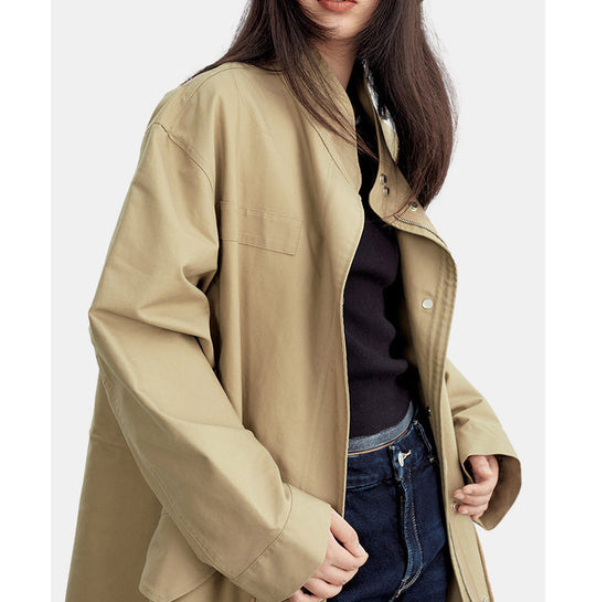 Damen Modische Übergangsjacke mit hohem Kragen Shop Nory 1789268979
