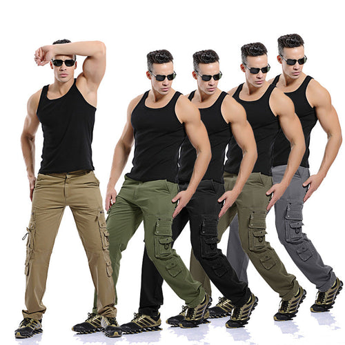 Herren Cargo-Hose mit mehreren praktischen Taschen und verstellbarem Gurt