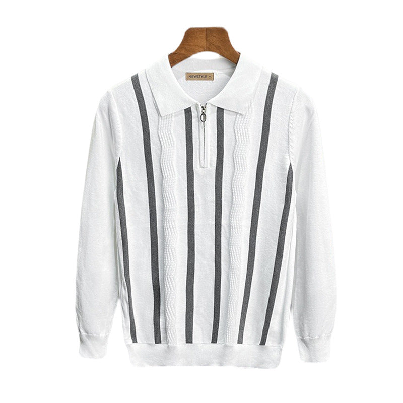 Herren trendiges Langarm-Polo Shop Nory