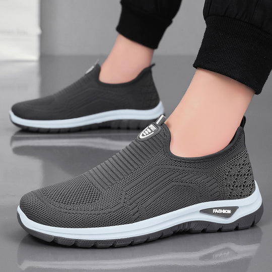Herren nan nahtloser Komfort-Slipper mit elastischem Strickoberteil, stoßdämpfender Dual-EVA-Sohle und ergonomischer Fußbettstütze Shop Nory