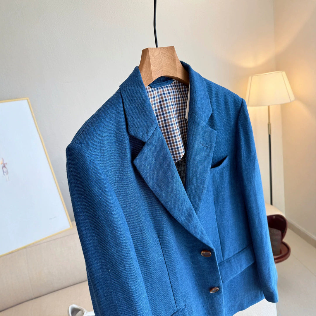 Damen Eleganter Blazer aus hochwertigem Leinen Shop Nory