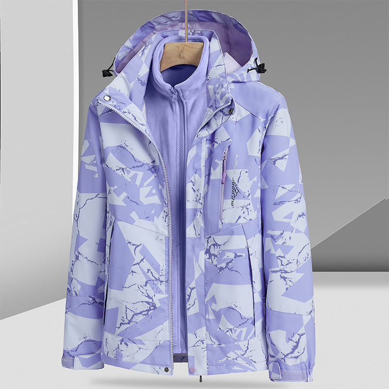 Herren Wasserabweisende Outdoor-Jacke mit integrierter Fleece-Innenjacke Shop Nory