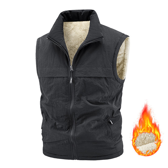 Herren Thermo‑Steppweste mit Sherpa‑Futter, hohem Kragen und Reißverschluss Shop Nory