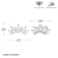 Damen Ohrstecker in Krönchen-Design aus hochwertigem 925 Sterling Silber Shop Nory