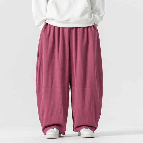 Herren Extraweit geschnittene Ballon-Loungehose mit elastischem Bund, tiefem Schritt und soften Baumwollmix Shop Nory